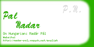 pal madar business card