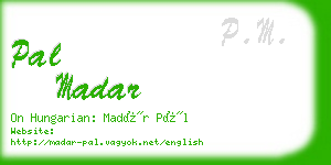 pal madar business card